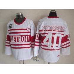 NHL Detroit Red Wings 40 Henrik Zetterberg white jerseys[m&n 75th]
