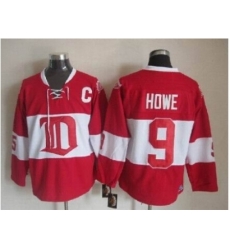 NHL Detroit Red Wings 9 Gordie Howe classic red jerseys