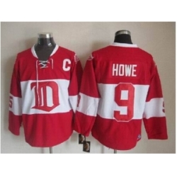 NHL Detroit Red Wings 9 Gordie Howe classic red jerseys