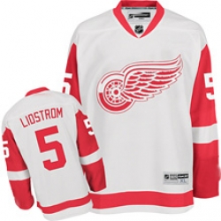 RBK hockey jerseys,Detroit Red Wings 5# Nicklas Lidstrom white