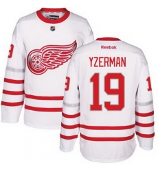 Red Wings #19 Steve Yzerman White Centennial Classic Stitched NHL Jersey