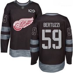 Red Wings #59 Tyler Bertuzzi Black 1917 2017 100th Anniversary Stitched Hockey Jersey