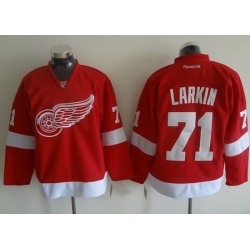 Red Wings #71 Dylan Larkin Red Stitched NHL Jersey