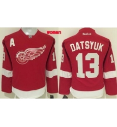 Red Wings #13 Pavel Datsyuk Red Women 27s Home Stitched NHL Jersey