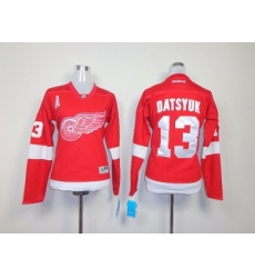 Women NHL Detroit Red Wings #13 Datsyuk red Jerseys