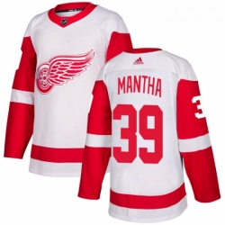 Womens Adidas Detroit Red Wings 39 Anthony Mantha Authentic White Away NHL Jersey 