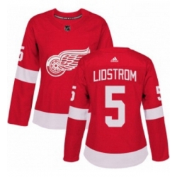 Womens Adidas Detroit Red Wings 5 Nicklas Lidstrom Premier Red Home NHL Jersey 