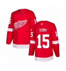 Youth Adidas Detroit Red Wings 15 Chris Terry Premier Red Home NHL Jersey 