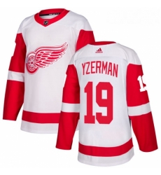 Youth Adidas Detroit Red Wings 19 Steve Yzerman Authentic White Away NHL Jersey 