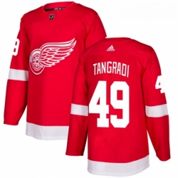 Youth Adidas Detroit Red Wings 49 Eric Tangradi Premier Red Home NHL Jersey 