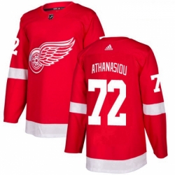 Youth Adidas Detroit Red Wings 72 Andreas Athanasiou Authentic Red Home NHL Jersey 
