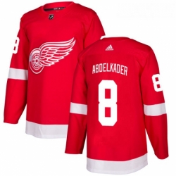 Youth Adidas Detroit Red Wings 8 Justin Abdelkader Authentic Red Home NHL Jersey 