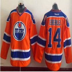 Edmonton Oilers #14 Jordan Eberle Orange Stitched NHL Jersey