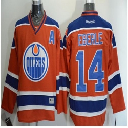 Edmonton Oilers #14 Jordan Eberle Orange Stitched NHL Jersey