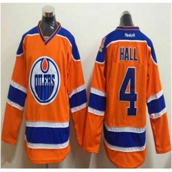 Edmonton Oilers #4 Taylor Hall Orange Stitched NHL Jersey