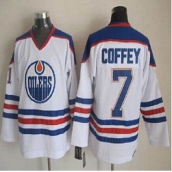 Edmonton Oilers #7 Paul Coffey White CCM Throwback Stitched NHL Jersey