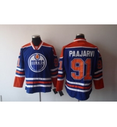 Edmonton Oilers 91 Magnus Paajarvi Blue Hockey Jersey