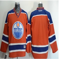 Edmonton Oilers Blank Orange Stitched NHL Jersey