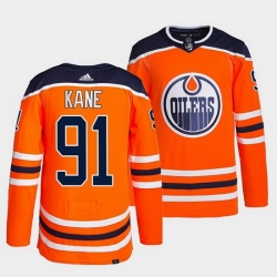 Men Edmonton Oilers 91 Evander Kane Orange Stitched jersey