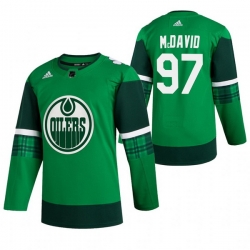 Men Edmonton Oilers 97 Connor McDavid Green 2020 Adidas Jersey