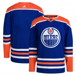Men Edmonton Oilers Blank Royal Stitched Jersey