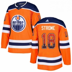 Mens Adidas Edmonton Oilers 18 Ryan Strome Authentic Orange Drift Fashion NHL Jersey 