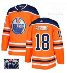 Mens Adidas Edmonton Oilers 18 Ryan Strome Authentic Orange Fashion Gold NHL Jersey 