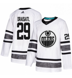 Mens Adidas Edmonton Oilers 29 Leon Draisaitl White 2019 All Star Game Parley Authentic Stitched NHL Jersey 