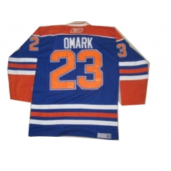 NHL Jerseys Edmonton Oilers #23 Omark Blue Jerseys