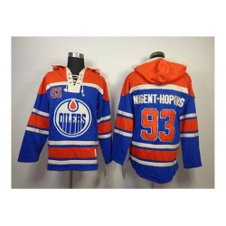 NHL Jerseys Edmonton Oilers #93 nugent-hopkins blue[pullover hooded sweatshirt]