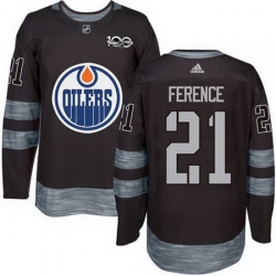 Oilers #21 Andrew Ference Black 1917 2017 100th Anniversary Stitched NHL Jersey
