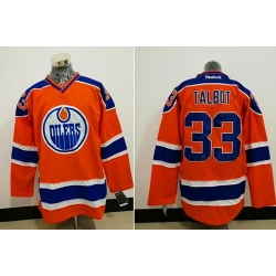 Oilers #33 Cam Talbot Orange Alternate Stitched NHL Jersey
