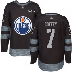 Oilers #7 Paul Coffey Black 1917 2017 100th Anniversary Stitched NHL Jersey
