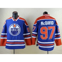 Oilers #97 Connor McDavid Light Blue Stitched NHL Jersey