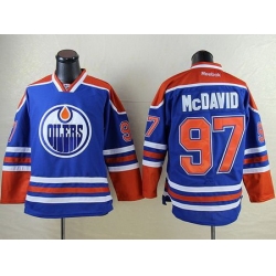 Oilers #97 Connor McDavid Light Blue Stitched NHL Jersey