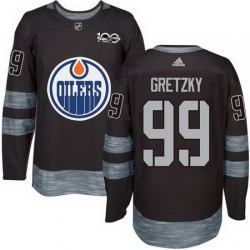 Oilers #99 Wayne Gretzky Black 1917 2017 100th Anniversary Stitched NHL Jersey