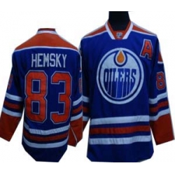 RBK Edmonton Oilers #83 HEMSKY jerseys blue