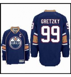 RBK Edmonton Oilers #99 Wayne Gretzky navy Jerseys