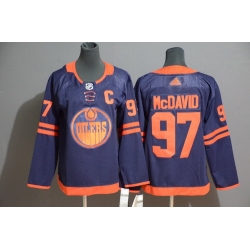 Women Oilers 29 Connor McDavid Navy 50th Anniversary Adidas Jersey