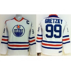 Kids Edmonton Oilers 99 Wayne Gretzky White NHL Jersey