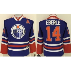 Oilers #14 Jordan Eberle Stitched Light Blue Youth NHL Jersey