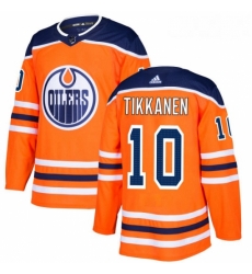 Youth Adidas Edmonton Oilers 10 Esa Tikkanen Authentic Orange Home NHL Jersey 