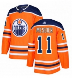 Youth Adidas Edmonton Oilers 11 Mark Messier Authentic Orange Home NHL Jersey 