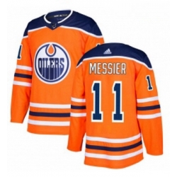 Youth Adidas Edmonton Oilers 11 Mark Messier Authentic Orange Home NHL Jersey 