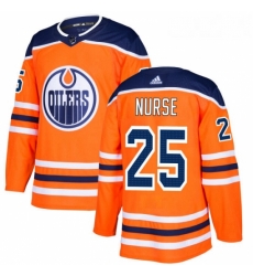 Youth Adidas Edmonton Oilers 25 Darnell Nurse Authentic Orange Home NHL Jersey 