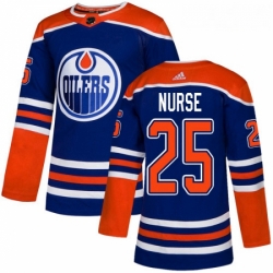 Youth Adidas Edmonton Oilers 25 Darnell Nurse Authentic Royal Blue Alternate NHL Jersey 