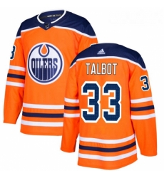 Youth Adidas Edmonton Oilers 33 Cam Talbot Authentic Orange Home NHL Jersey 