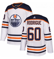 Youth Adidas Edmonton Oilers 60 Olivier Rodrigue Authentic White Away NHL Jersey 