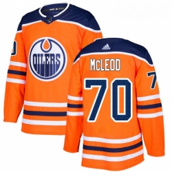 Youth Adidas Edmonton Oilers 70 Ryan McLeod Authentic Orange Home NHL Jersey 