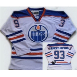Youth Edmonton Oilers #93 Ryan Nugent-Hopkins Royal white Jersey